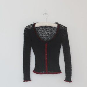 Betsey Johnson long sleeve top. petite S